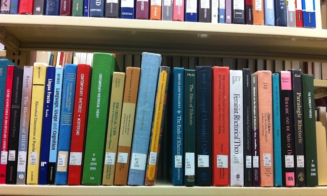 Shelf of rhetoric books