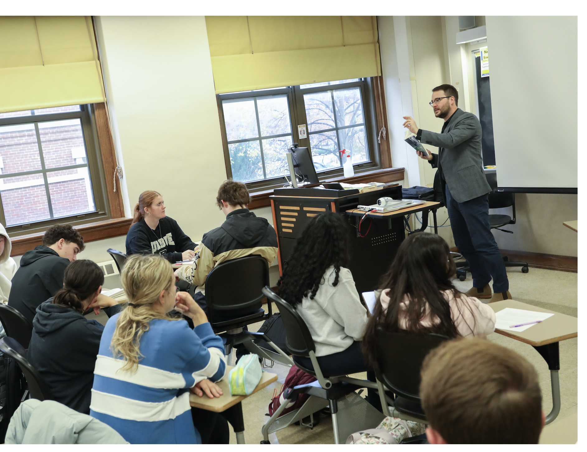 Teacher teaching a class