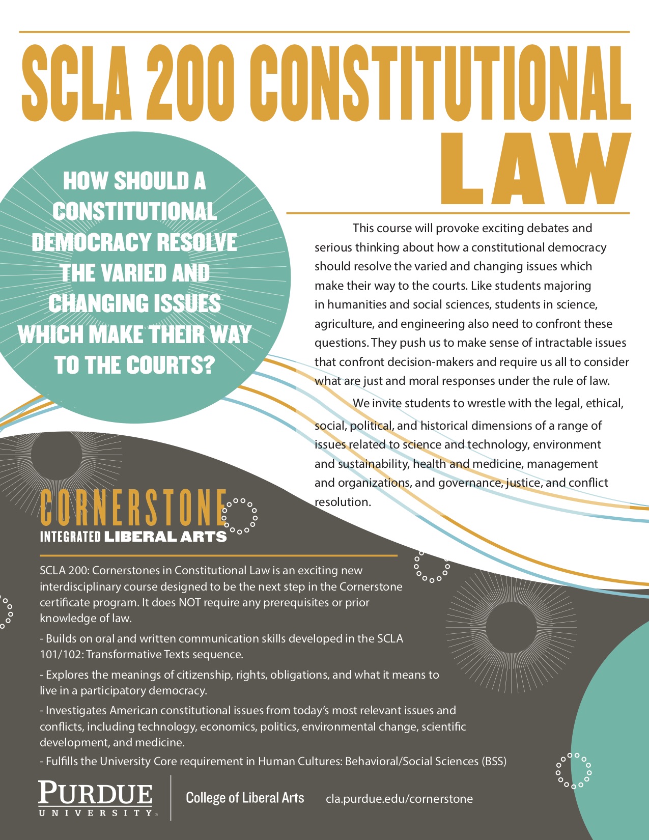 SCLA 200 Constitutional Law flyer.