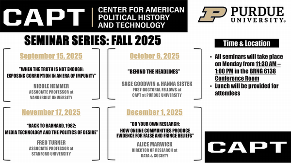 CAPT seminar schedule graphic