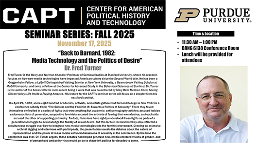 CAPT Seminar Fred Turner Flyer