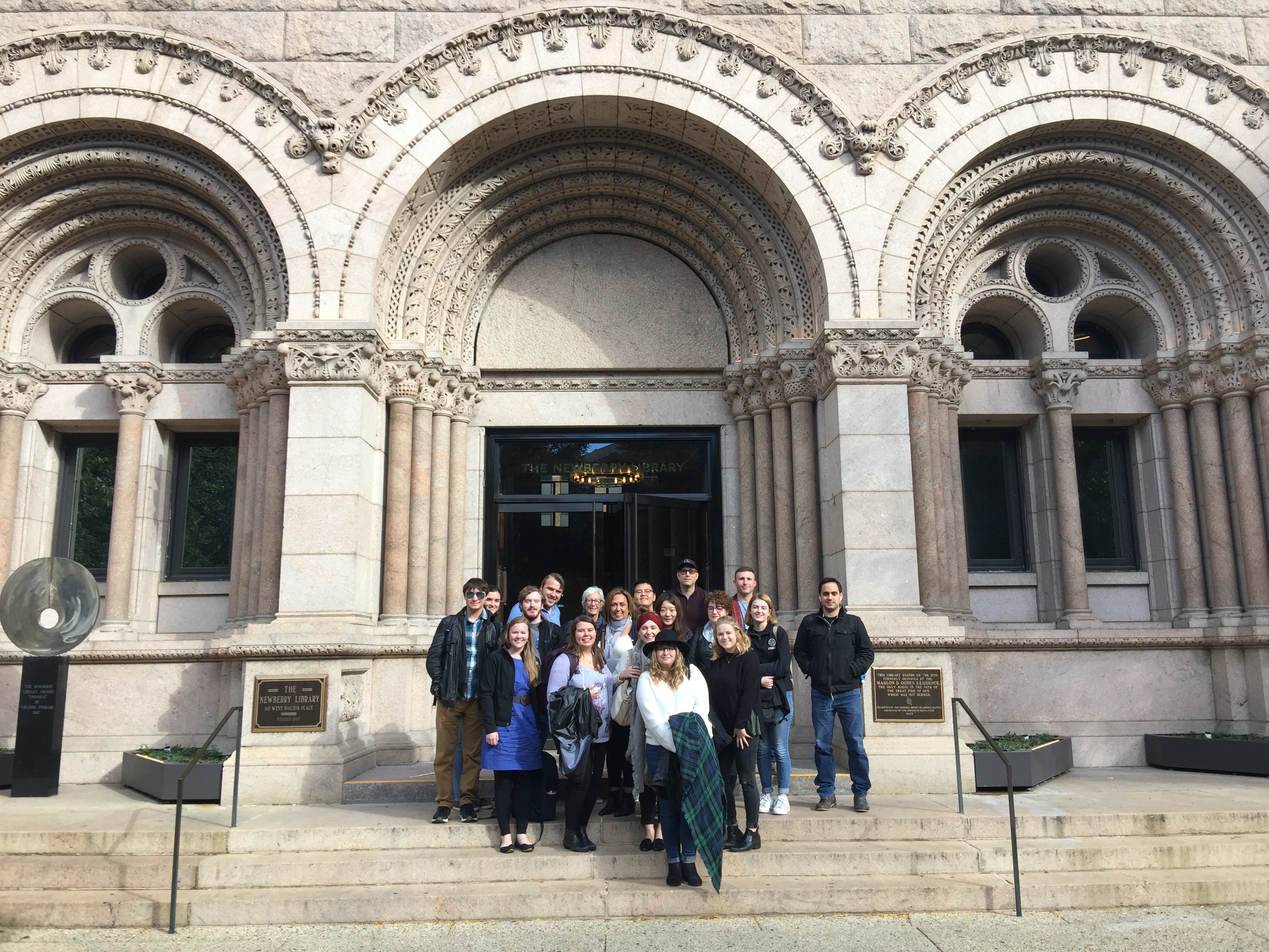 "History Honors, HIST 395, and graduate students at the Newberry Library, Chicago, 2018”