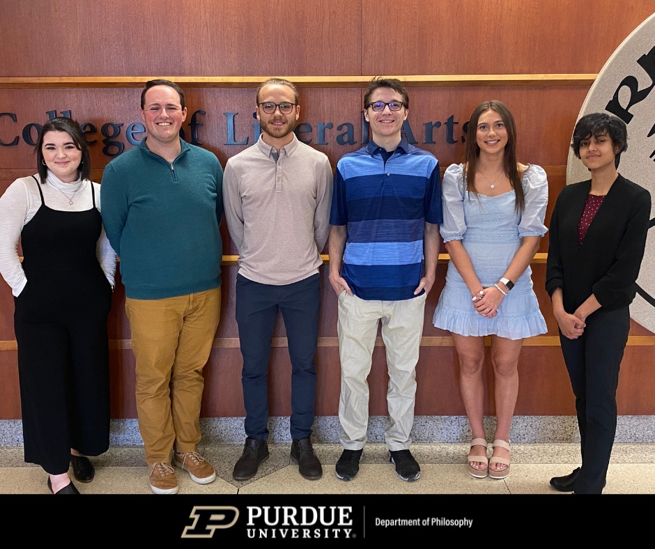 Photo of 2022 Purdue Philosophy undergraduate scholarship winners.