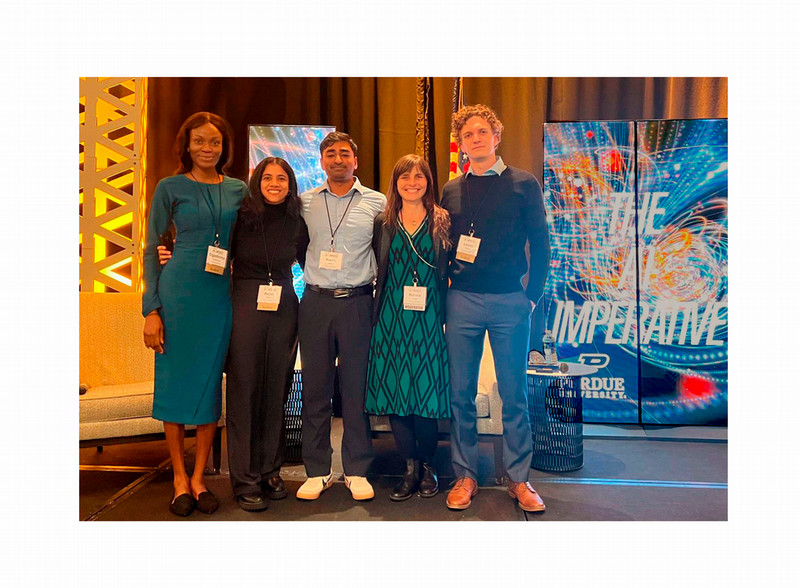Purdue students at the Purdue-Google AI summit