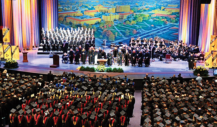 PHotograph of commencement ceremony