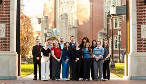 Students standing outdoors