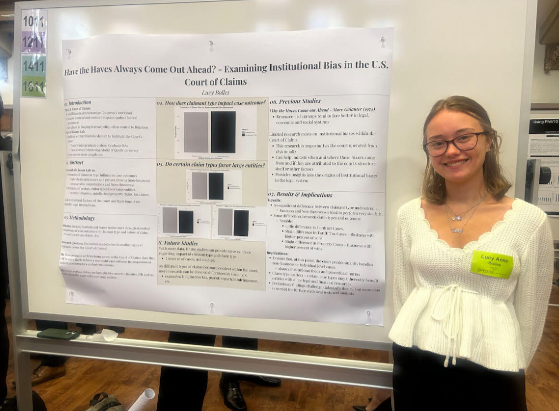Purdue student presenting research.