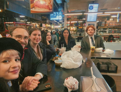 Students presenting research