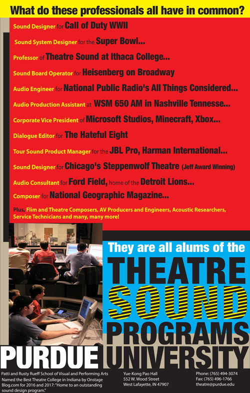 sound for the performing arts poster