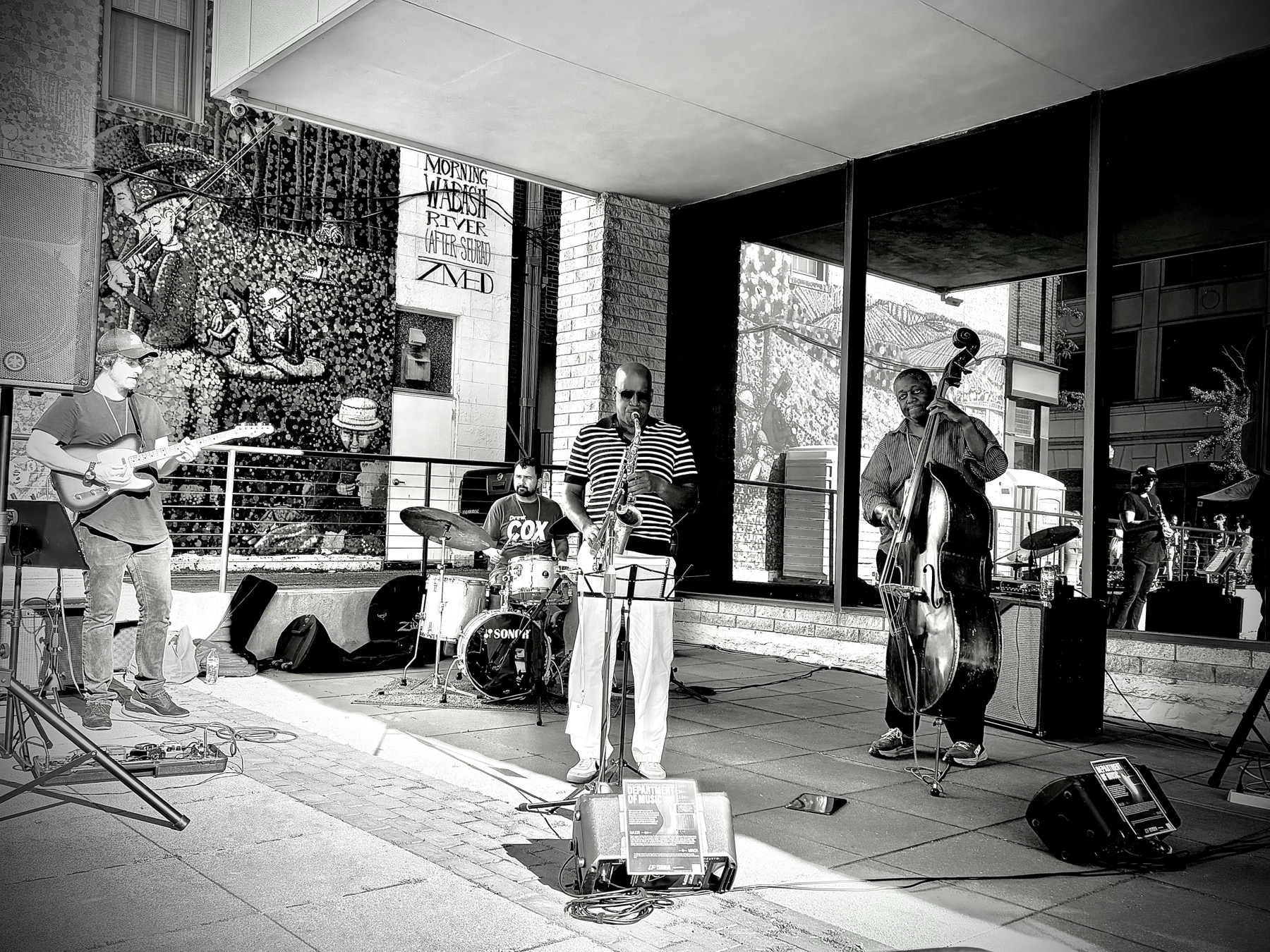 Purdue Music ensemble performing at Taste of Tippecanoe on June 20, 2026.