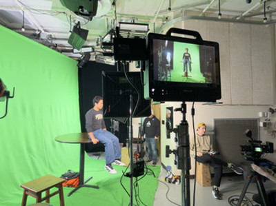 Rudraneel Sinha on set for "Purdue Day of Giving