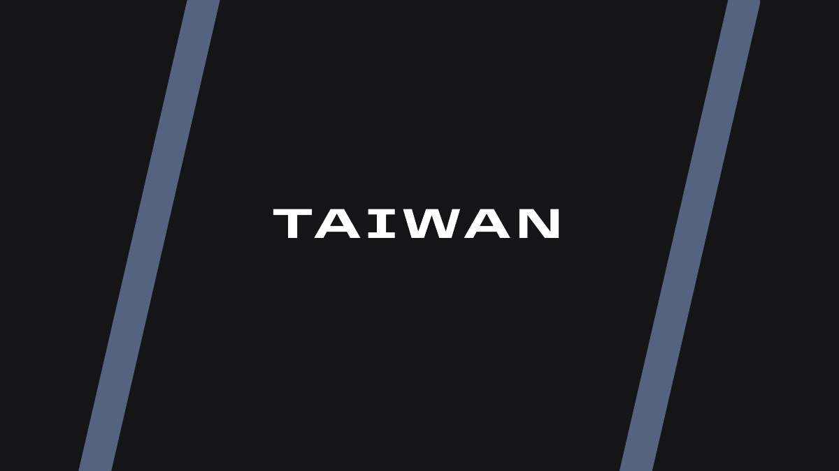 White words on black background that reads taiwan
