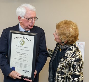 Photo of Sheila Klinker and Jim Davidson.