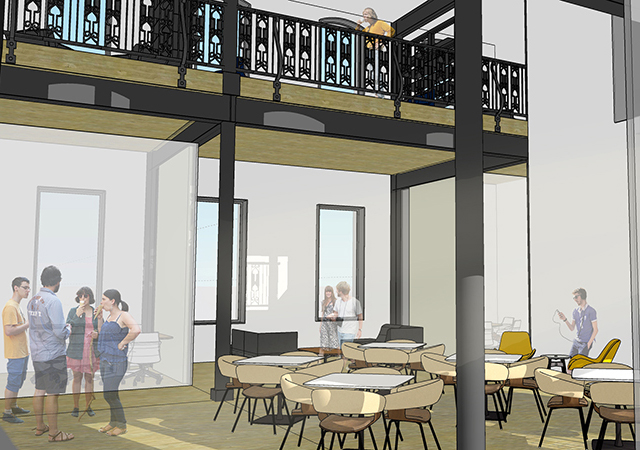 Rendering of future University Hall renovation.