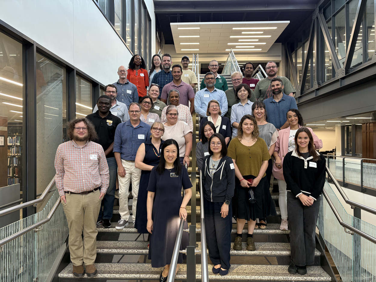 GIS Cybertraining workshop attendees pose for a group photo.