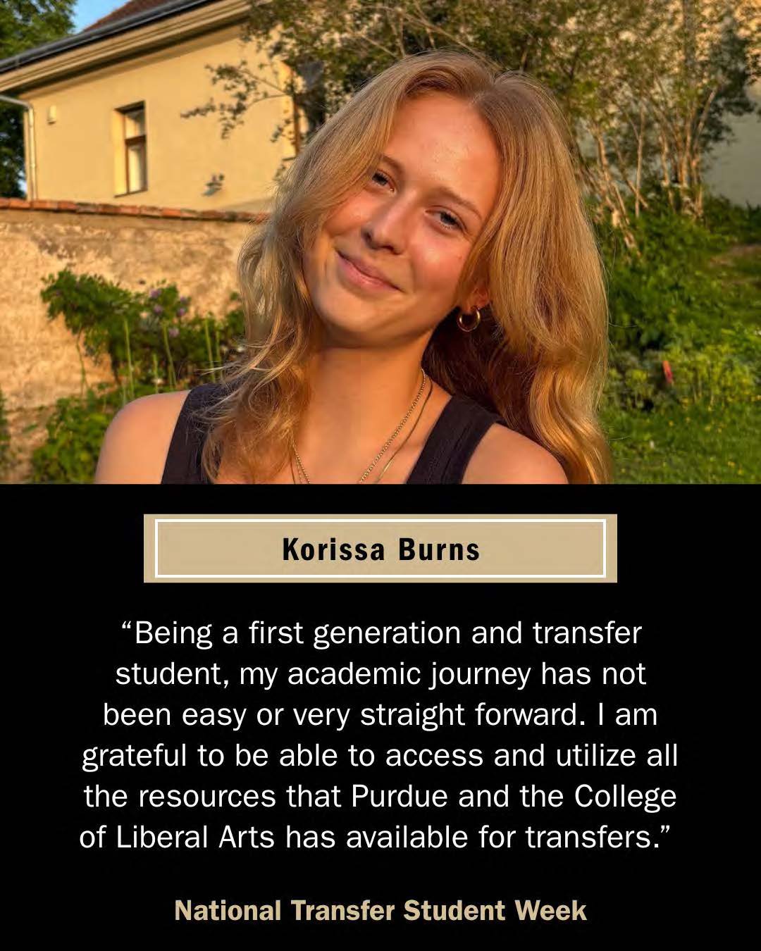 Korissa Burns, transfer Student