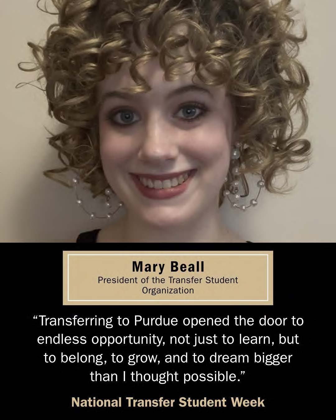 Mary Beall, Transfer Student