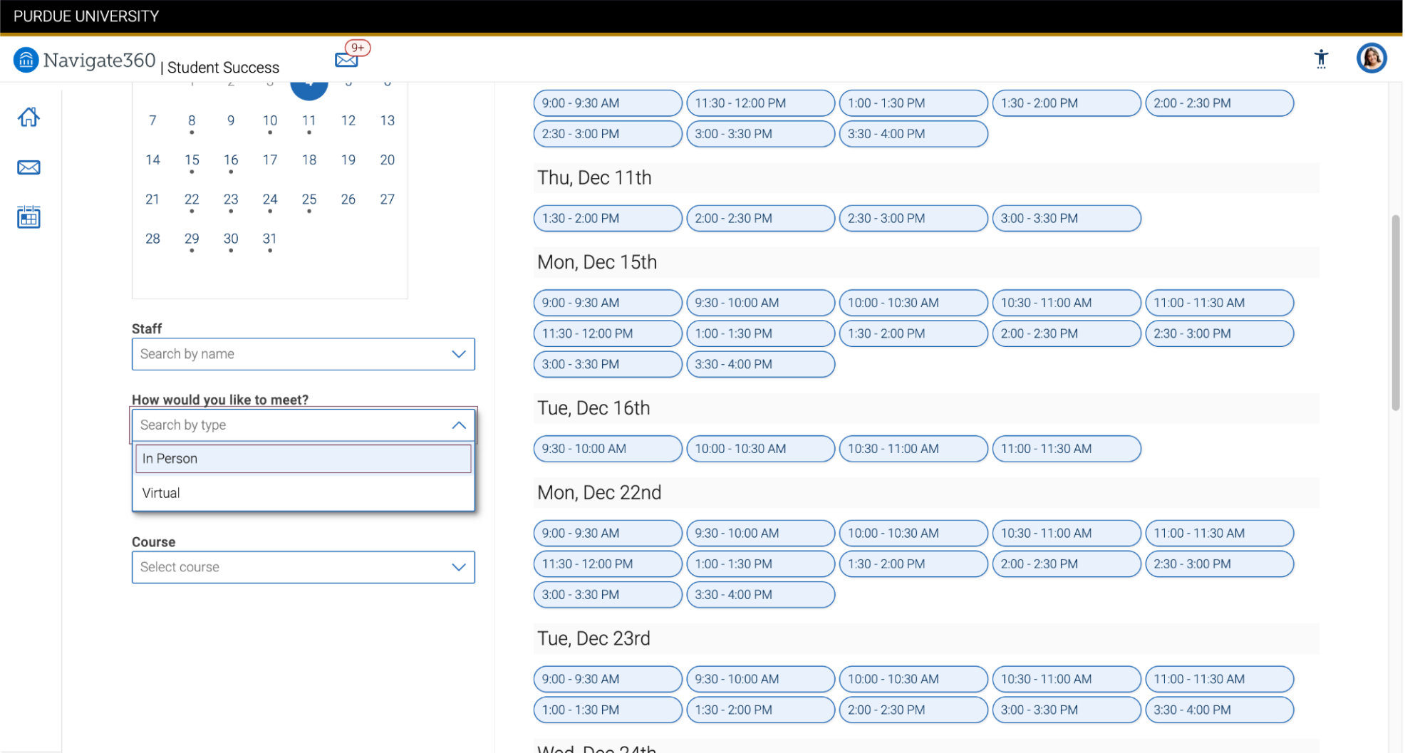 If you prefer to book with a particular staff member you can filter your search at the bottom of the page.