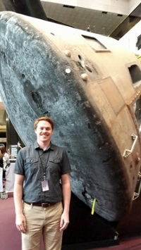 Max Campbell inside the National Air and Space Museum