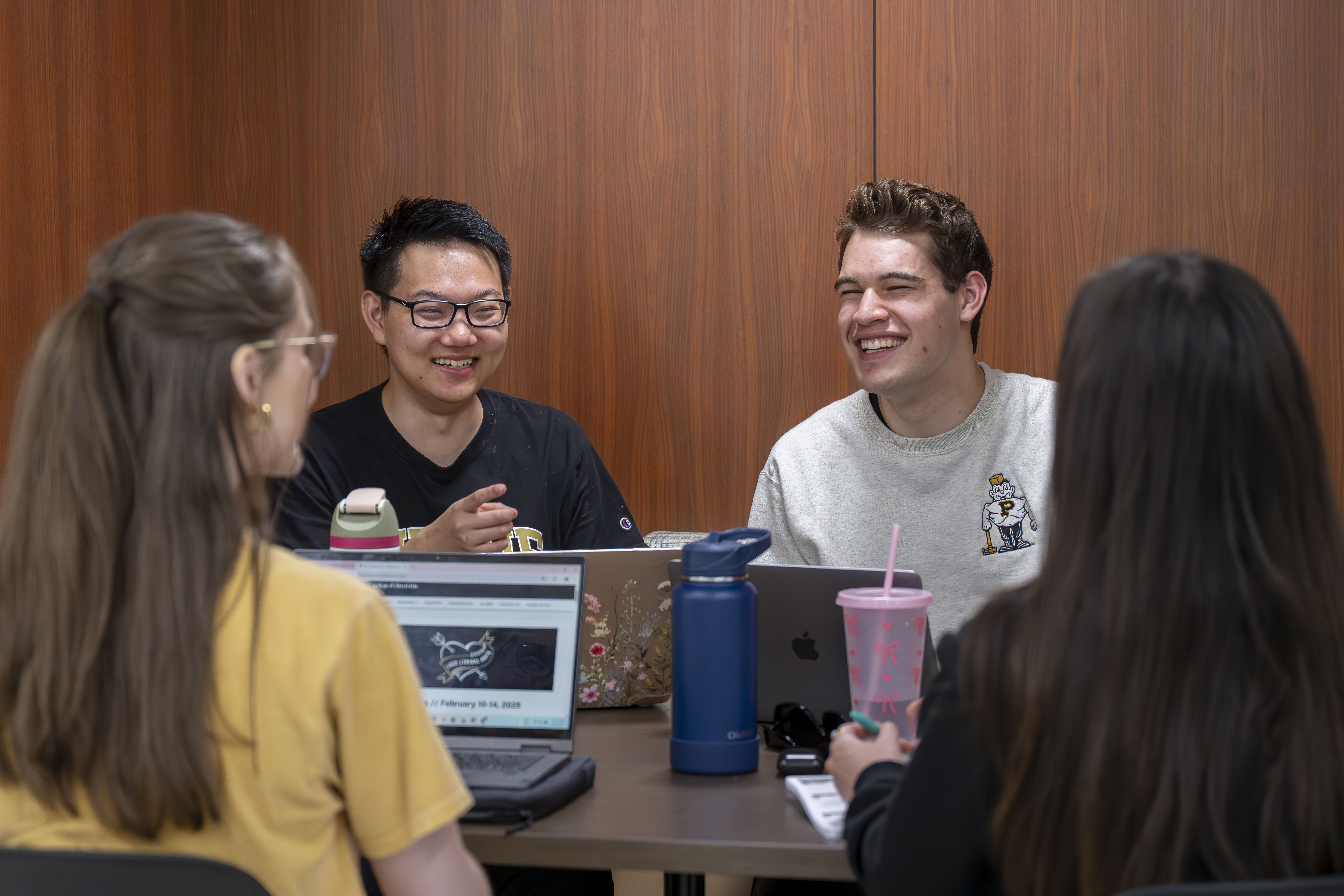 images around a desk on the computer